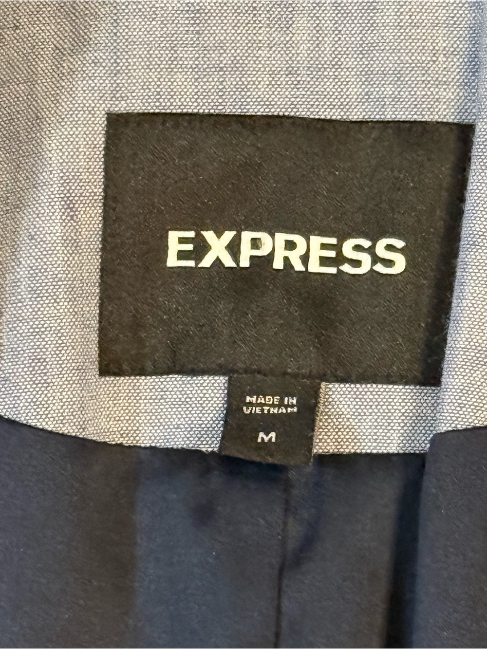 Express Light Blue Button-Front Shirt Jacket - Picture 4 of 11